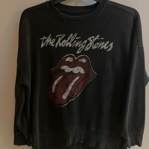 The Rolling Stones Black Crewneck